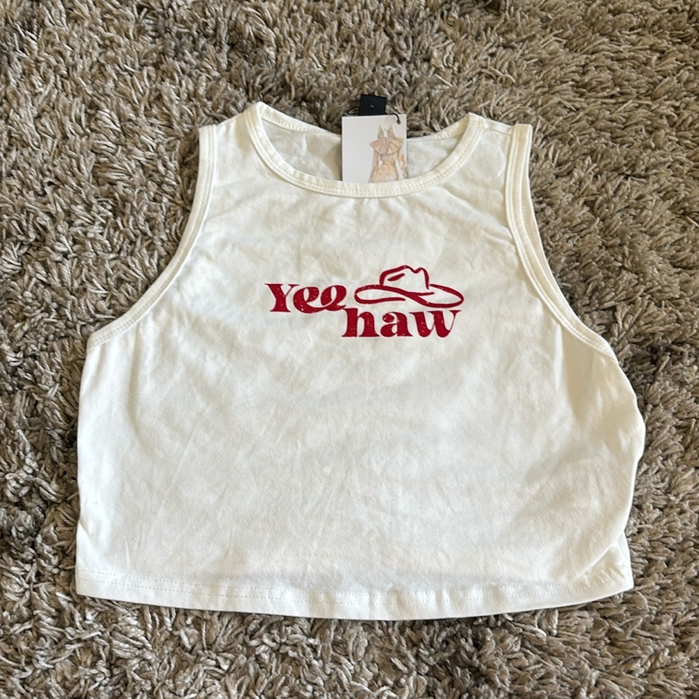 Women’s White 'Yee Haw' Tank Top